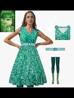 New Inside Out-Disgust Womens sz Small Halloween Costume